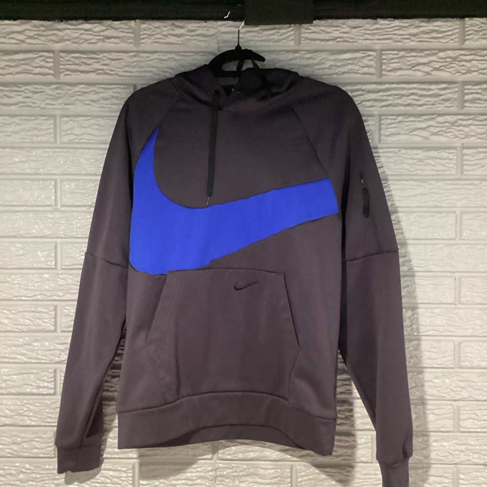 NIKE Therma-Fit Pullover Center Swoosh Hoodie Dark Purple Men’s Small